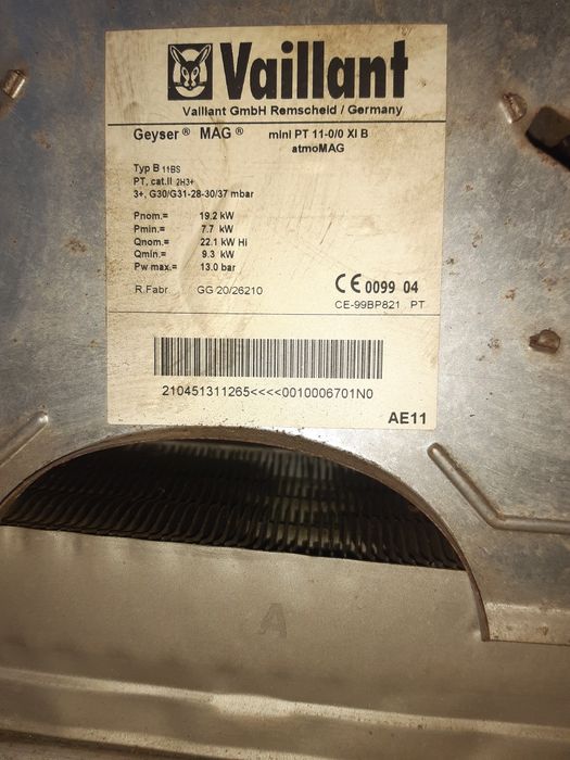 Esquentador a gás vaillant