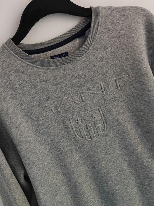 Gant  crewneck z wytłaczanym logo bluza męska L