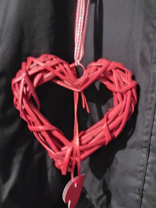 Подарок сувенір 3D сердце плетеное, изделия из лозы сердечко, серце