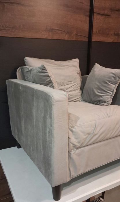 fotel sofa aksamitowa