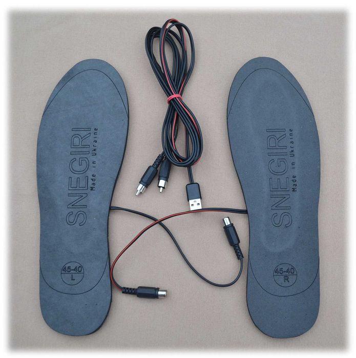 Стельки с подогревом -греют от USB, батареек, сети 220В, прикуривателя