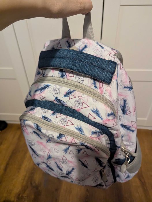 Plecak 2-komorowy Piórka Boho - dziewczynka - st. Majewski