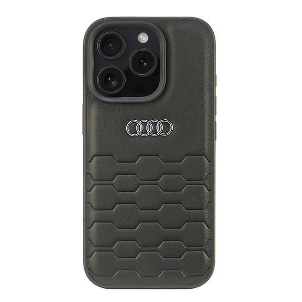 Etui Audi Synthetic Leather na iPhone 16 Pro 6.3" - czarne