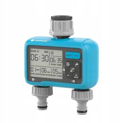 Elektroniczny CYFROWY sterownik nawadniania 2-sekcyjny CHRONOS Cellfast