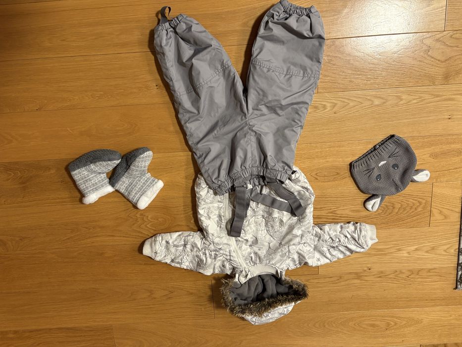 Kurtka Zimowa spodnie  H&M plus buty Roz.86