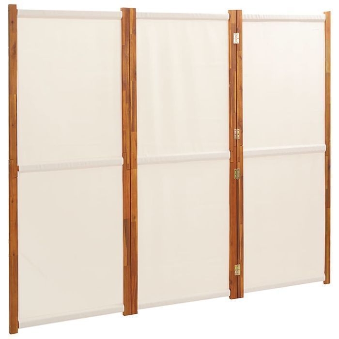 Vidaxl Parawan 3-Panelowy, Kremowy, 210 X 180 Cm
