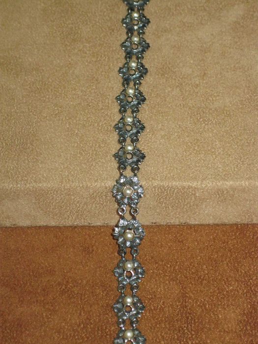 Pulseira Artesanal Prata Maciça de Lei 835`/.. C/Contraste