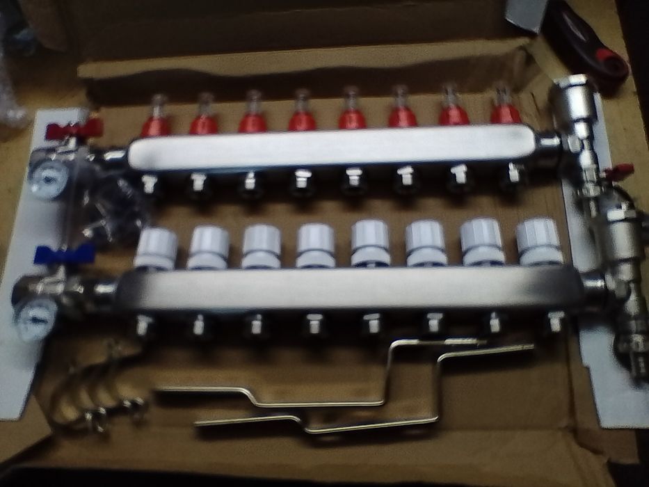 Rozdzielacz do ogrzewania podłogowego,nierdzewny,INOX,dom,budowa,pompa