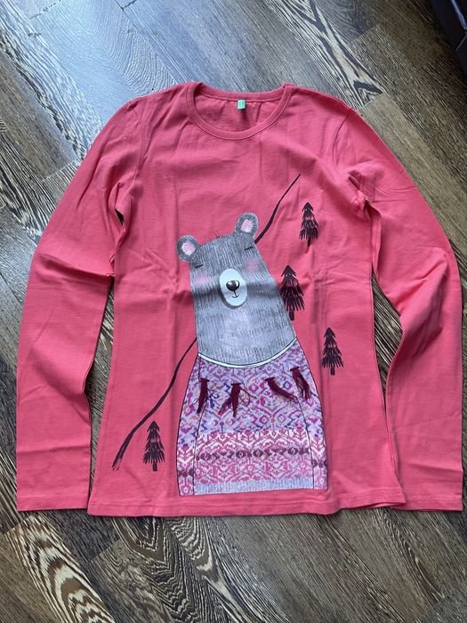 Benetton bluzka z misiem roz. 160 cm