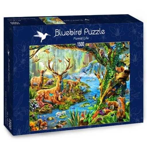 Puzzle Bluebird 1500 Forest Life KOMPLETNE!