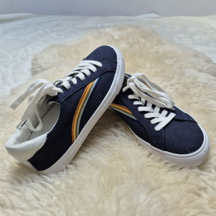 Buty meskie 37,5  Sneakers Granatowe tecza