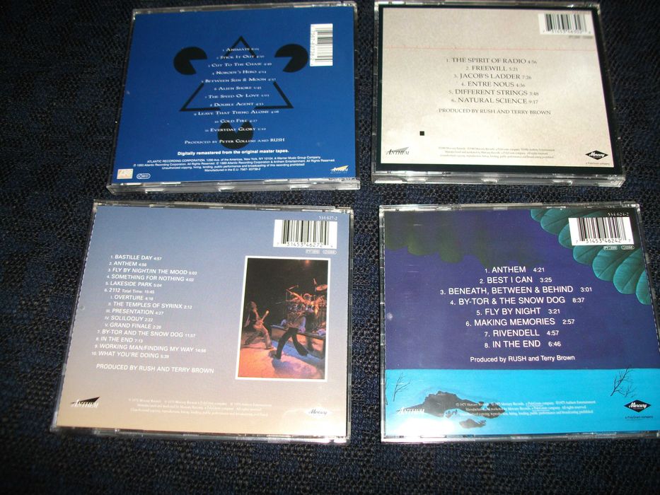 Kolekcja płyt CD zespołu RUSH