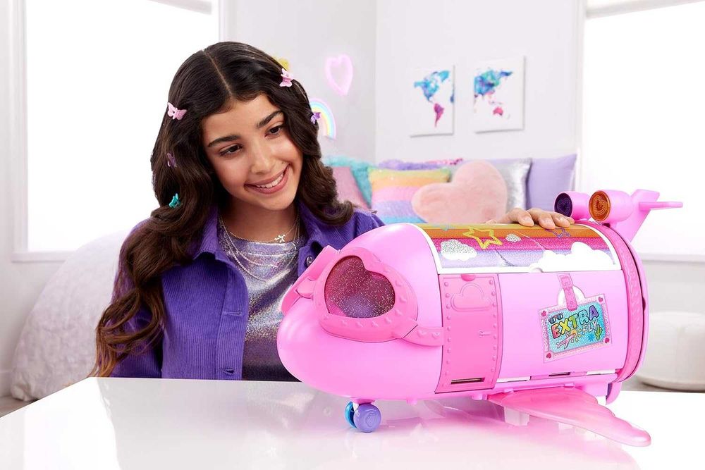 Розкішний рожевий літак -Барбі Екстра Флай Mattel Barbie Extra Fly - Luxury Pink Plane з міні-лялькою HPF72