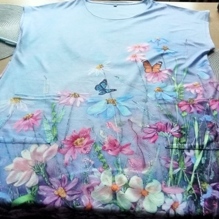 Sukienka duża, kolorowa,w kwiaty 4XL