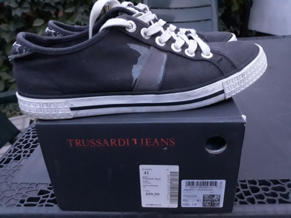 Buty trampki męskie Trussardi roz 41 wkl 26,5 cm