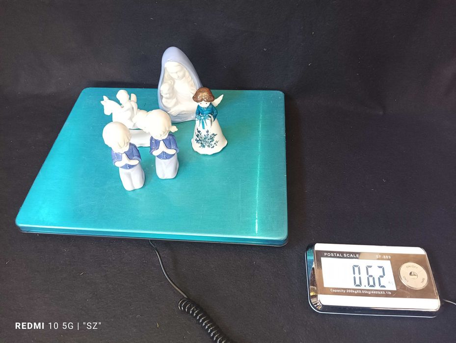 Anioły - Maryja - dzieci - piękne figurki porcelanowe - 5 sztuk - (0,62 kg)