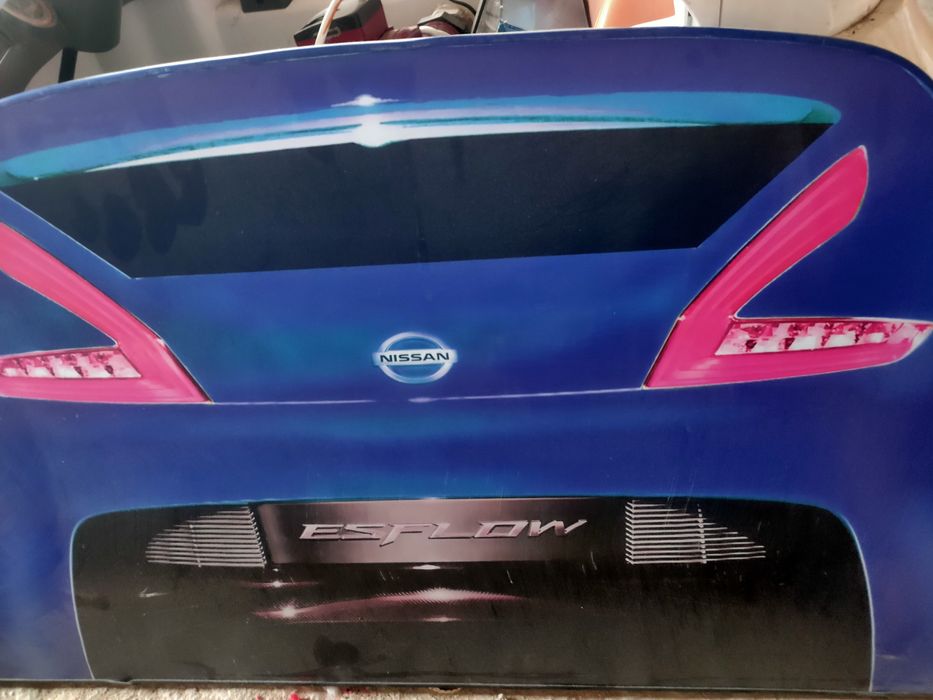 Детская кровать машина синяя