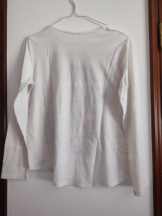 Blusa branca casual