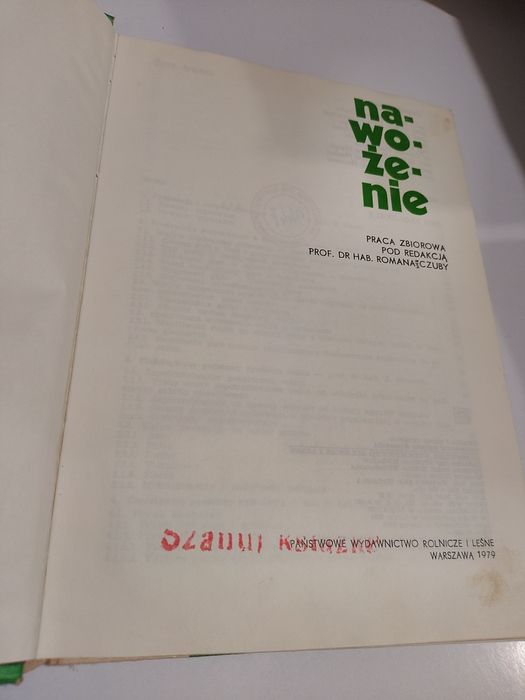 Prof. Dr. Hab Roman Czuba Nawożenie