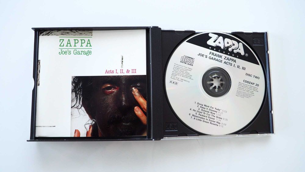 FRANK ZAPPA – Joe’s Garage Acts I, II & III   2×CD, Album, Compilation, Remastered • 1990 • Zappa Records • CDD ZAP 20 Stan: CD NM / Okładka NM