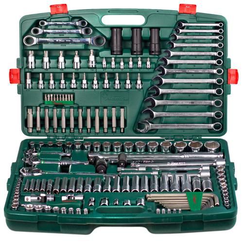 Набор інструмента 163 предмета 1/4", 3/8",1/2" HANS (12 граний)