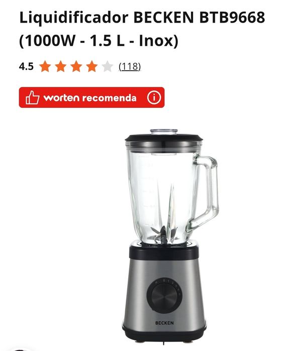 Liquidificador jarro vidro 1.5 litros novo