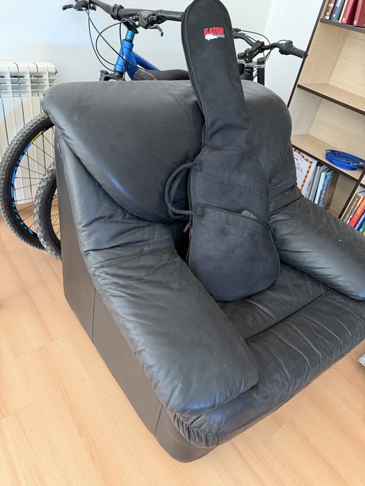 Sofá de 1 lugar preto