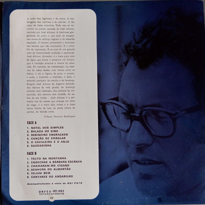 José Afonso	- - - - -		Cantares do Andarilho	- - - - -	LP