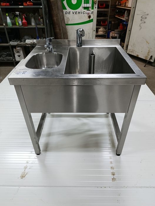 Zlew gastronomiczny / Zlew dwukomorowy / Meble gastronomiczne