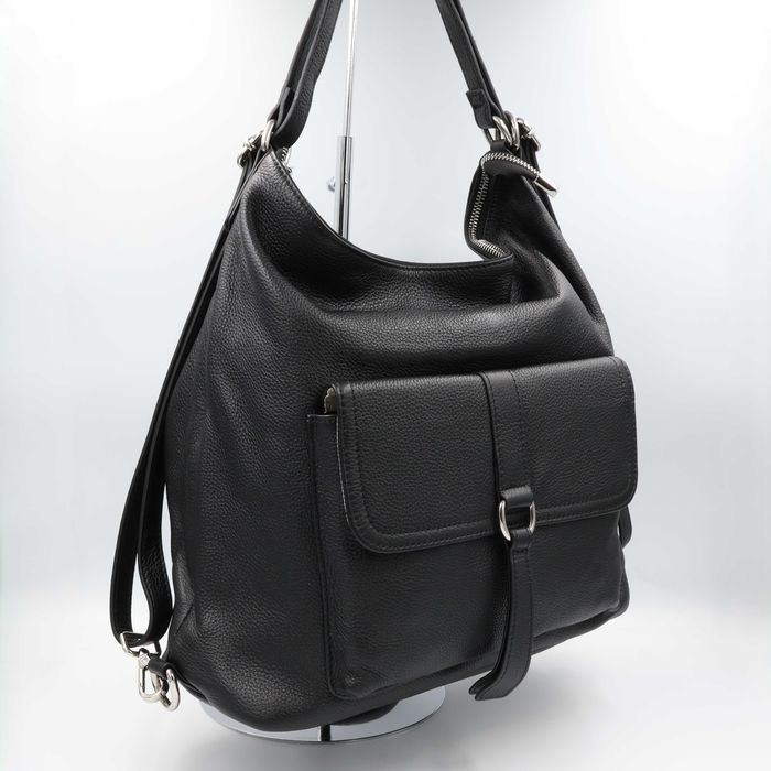 Сумка жіноча шкіряна leather 8549 Black Сумка женская кожаная черная