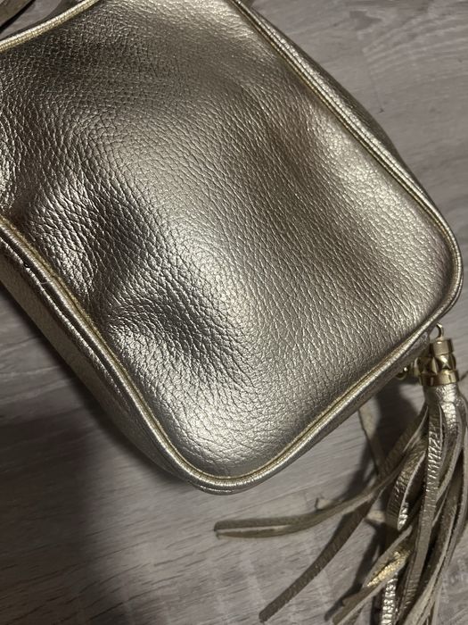 Torebka skórzana złota Vera Pelle nowa