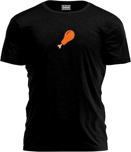 Męski T-shirt z cyfrowym BONA basics z nadrukiem,% 100 bawełna, czarny