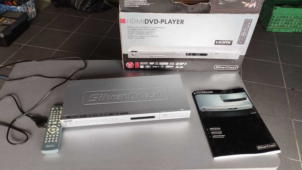 Leitor DVD HDMI Silvercrest KH 6520 - Como Novo na Caixa