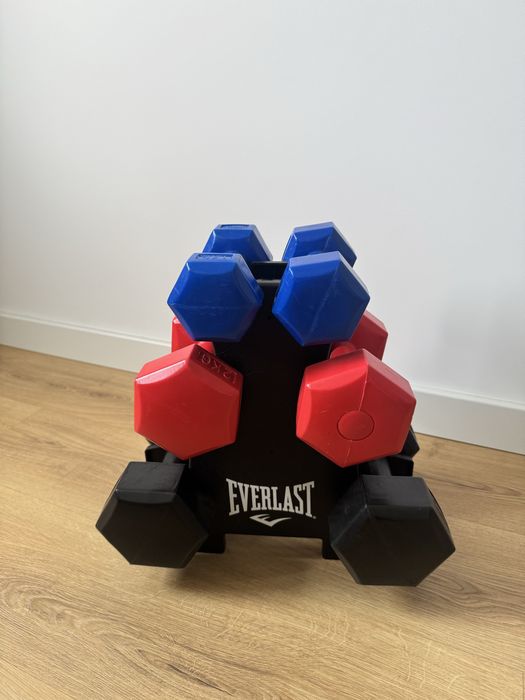 Zestaw hantli 12 kg ze stojakiem Everlast