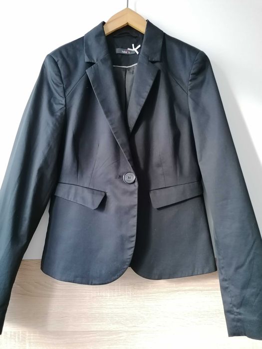 Żakiet Jake*s czarny, bawełniany, na podszewce, r. 34