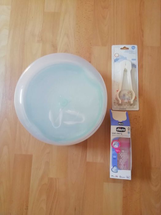 Esterilizador + Biberão Chicco + Pinça para Biberão