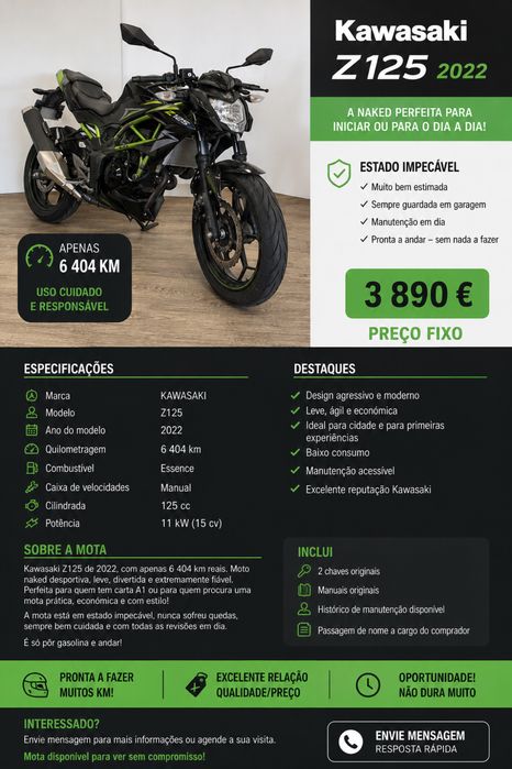 Kawasaki Z125 2022