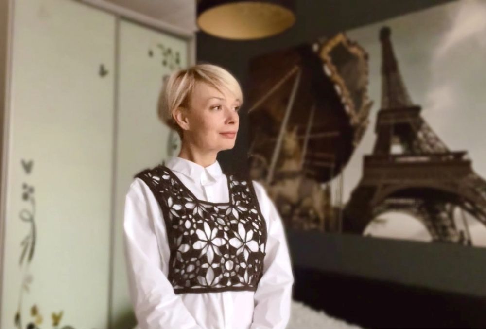 Ажурна жилетка.