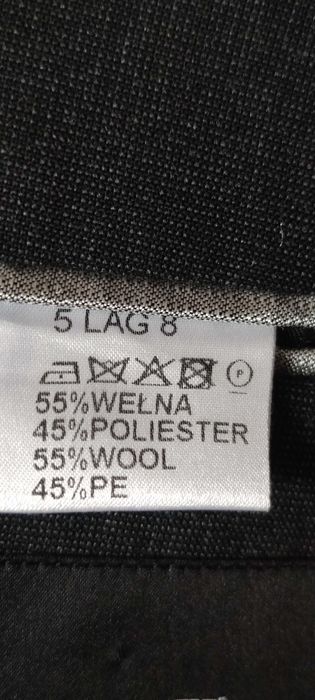 Garnitur PAKO LORENTE 52/176 wełna, ciemny grafit, Slim Fit