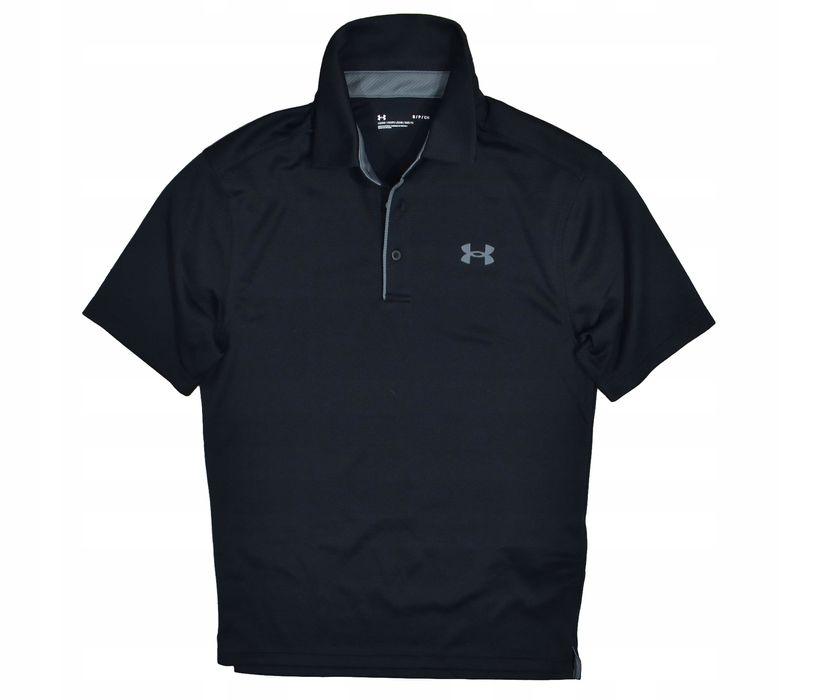 Under Armour Czarna Koszulka Polo Męska Loose S