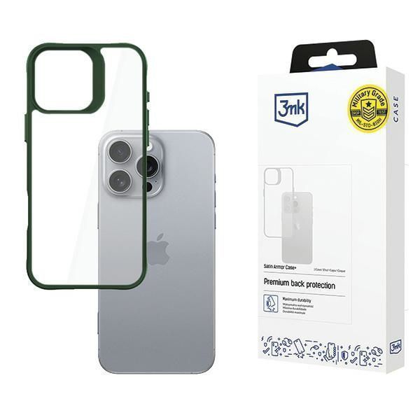 3MK SatinArmor+ Case iPhone 16 Pro Max6.9" zielony/green Military