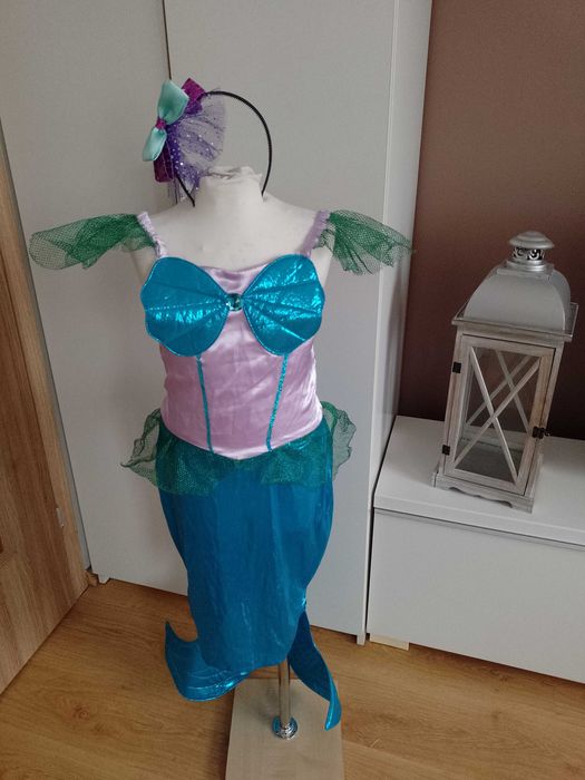 Strój karnawałowy ARIELKA SYRENKA kostium przebranie 146/152 (5)
