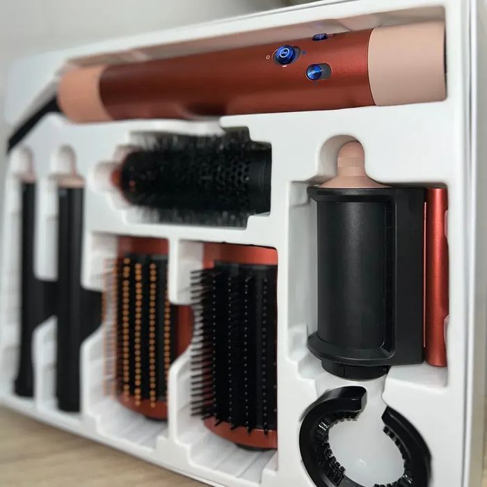 Стайлер Dyson Airwrap Complete 6 насадок Bronze/Pink Дайсон полуничний