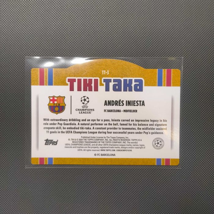 Carta Tiki Taka Andres Iniesta Topps Superstars