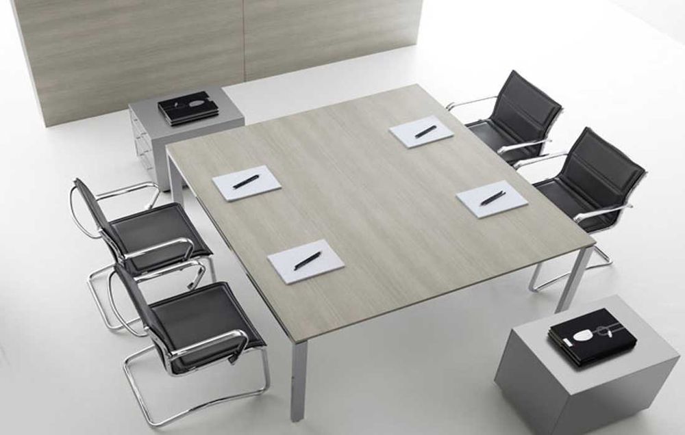 Mesa Retangular para Sala de Reuniões Melamina Nova