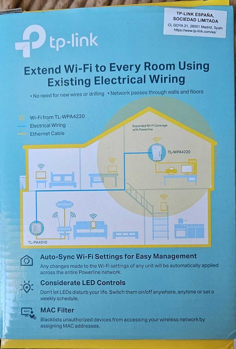 Kit Powerline TP-Link TL-WPA4221 AV600
