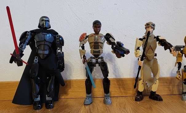 Zestaw klocków Lego Star Wars 3 figurki Rey, Kylo Ren, Finn, 25cm wys.