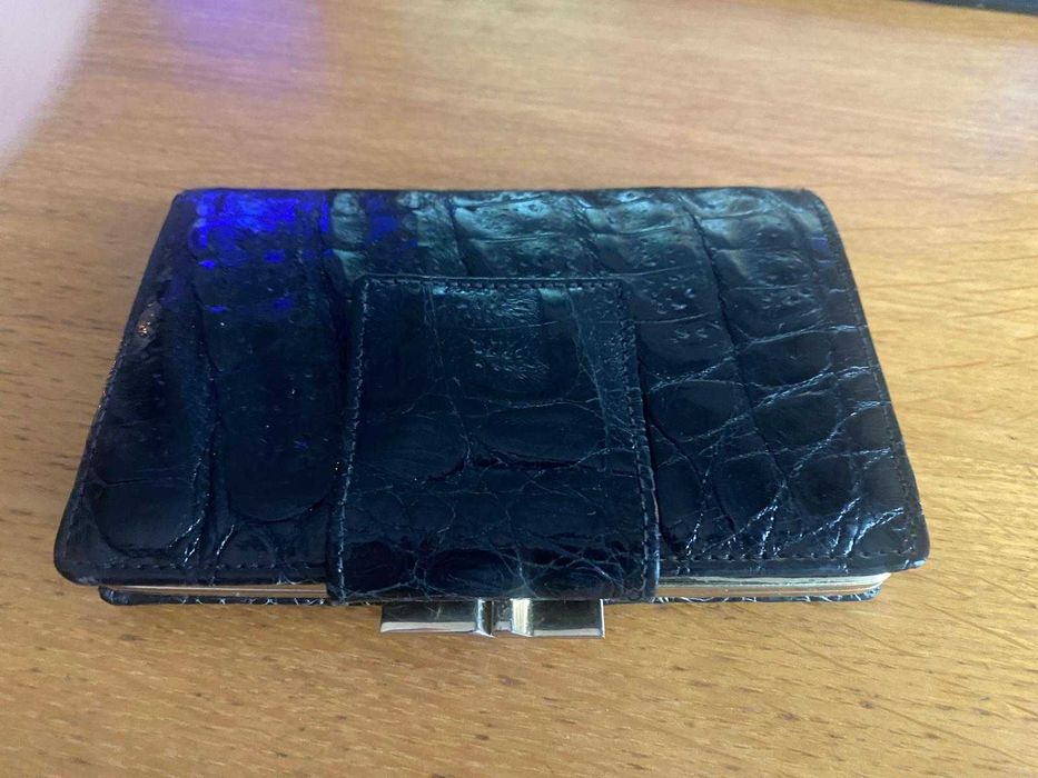 Porta moedas de crocodilo autentico