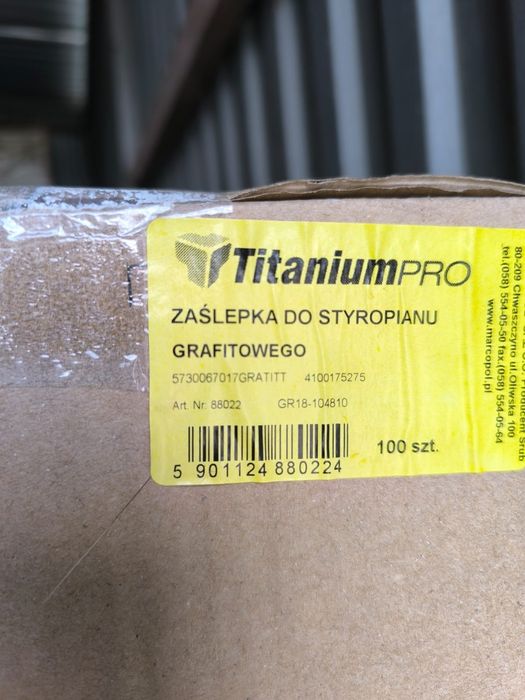 Zaślepka do styropianu elewacyjne go grafit. 500 szt.