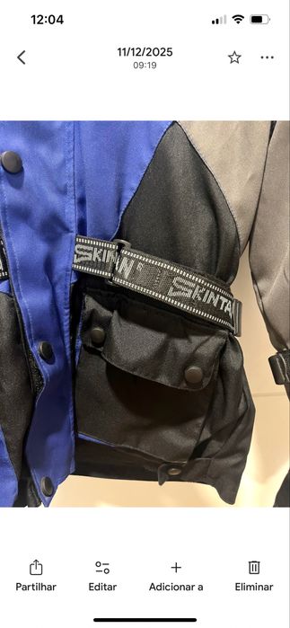 Casaco de mota com protecoes